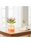 Pembe Saksılı LED Yapay Çiçek