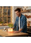 Pembe Saksılı LED Yapay Çiçek