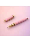Premium Pembe Metal Roller Kalem