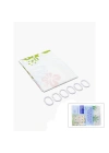 PVC Duş Perdesi - Çift Kanatlı - 12 Halkalı - 90x180 cm