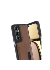 Realme C65 Sara Kartvizitli Deri Kılıf - Taba