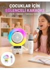 Renkli Işıklı Astronot Mini Bluetooth Speaker ve Karaoke Mikrofon