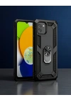 Samsung Galaxy A03 Kılıf Sofya Yüzüklü Silikon Kapak - Siyah
