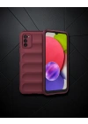 Samsung Galaxy A03s Kılıf Optimum Silikon - Bordo
