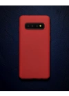 Samsung Galaxy S10 Plus Kılıf First Silikon - Bordo
