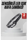 Sensörlü Şarjlı Type-c Şarj Işıklı Kafa Lambası Kamp Lambası
