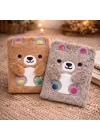 Sevimli Ayıcık Peluş Çizgili Defter