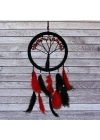 Siyah Kırmızı Hayat Ağacı Dream Catcher
