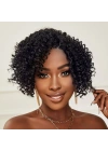 Siyah Kısa Afro Yan Tül Peruk