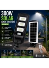 Solar Sokak Lambası 300W 6500K Sensörlü Kumandalı