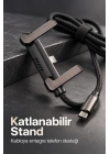 Standlı Şarj Kablosu Çift Type C Bağlantılı
