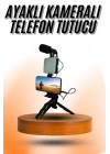 Telefon Tutucu Mini Mikrofonlu Tripod Vlog Çekim Video