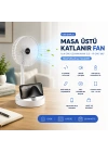 USB Şarjlı Katlanır Masaüstü Vantilatör (16.4 Cm)