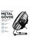 USB Şarjlı Metal Mini Masaüstü Fan 14.5x7.5x15 cm
