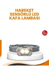 Uzun Menzilli Sensörlü LED Kafa Lambası Kamp ve Yürüyüş