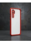 Xiaomi Mi Note 10 Lite Kılıf Miami Şeffaf Silikon - Kırmızı