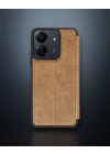 Xiaomi Redmi 13c Kılıf Flip Cover - Taba