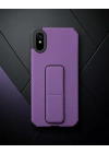 Xiaomi Redmi 9a Kılıf Mega Standlı Silikon - Mor
