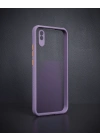 Xiaomi Redmi 9a Kılıf Miami Şeffaf Silikon - Açık Mor