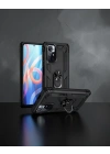 Xiaomi Redmi Note 11t Kılıf Sofya Yüzüklü Silikon Kapak - Siyah
