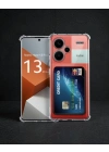 Xiaomi Redmi Note 13 Pro Plus Kılıf Kart Şeffaf Silikon - Şeffaf