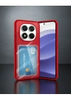 Xiaomi Redmi Note 14 Pro 5g Kılıf Kart Şeffaf Silikon - Şeffaf