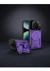 Xiaomi Redmi Note 14 Pro Plus Kılıf Joy Lens Standlı Kapak - Mor