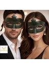 Yeşil Gizemli Masquerade Maskesi