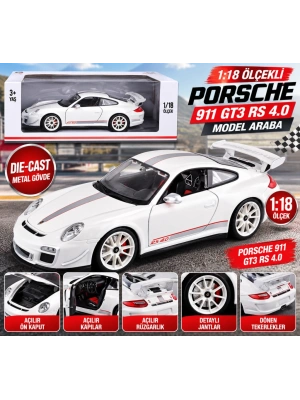 1:18 911 GT3 RS 4.0 Beyaz Model Araba