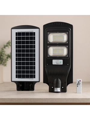 200W 6500K Solar Sokak Lambası Sensörlü Kumandalı
