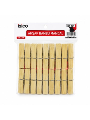 20PCS Büyük Ahşap Bambu Mandal