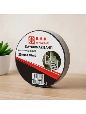 25mm x 10m Kaydırmaz Siyah Bant