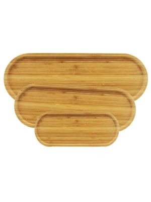 3lü Oval Sunum Tabağı Seti