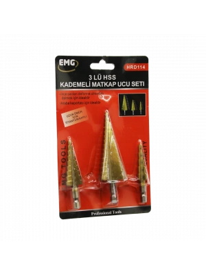 3 Parça Hss Kademeli Matkap Ucu Set