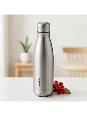500 ml Paslanmaz Çelik Şişe Termos (Krom, Kaydırmaz Taban)