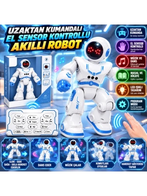 606-34 Uzaktan Kumandalı El Sensor Kontrollü Akıllı Robot