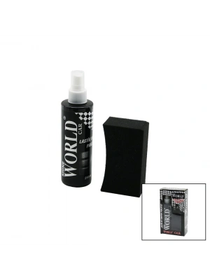 Shıne World Car Lastik - Tampon Parlatıcı Sprey Seti Plastik Şişe 250ML ± %10 Parlatma Süngeri