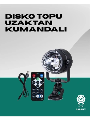 7 Farklı Aydınlatma Modu ve Ses Sensörlü Disko Topu Lambası