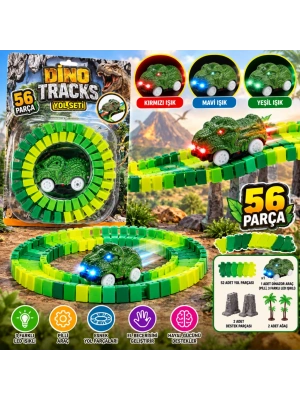 8043 Dino Tracks Yol Set 56 Parça Dinazor Oyuncağı