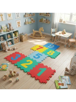 9 Parça Sayılar Puzzle Yer Matı