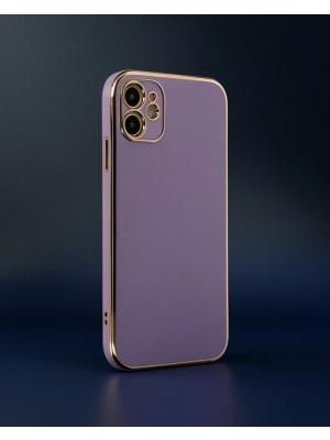 Apple İphone 12 Kılıf Volet Silikon - Mor