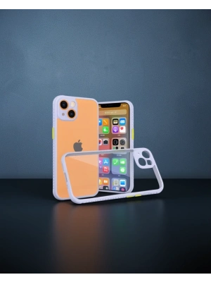 Apple İphone 13 Mini Kılıf Miami Şeffaf Silikon - Lila