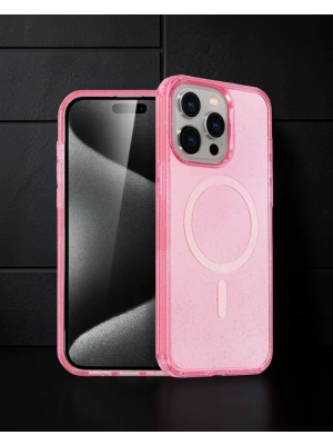 Apple İphone 15 Pro Max Kılıf Magsafe Kapak - Pembe