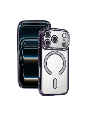 Apple iPhone 18 Pro Max/17 Pro Max Joke Simli Magneticsafe Kılıf - Derin Mor