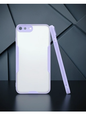Apple İphone 7 Plus Kılıf Platin Silikon - Lila