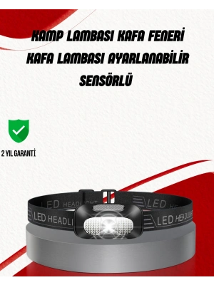 Ayarlanabilir Kafa Lambası Type-C Şarjlı Kompakt Kamp Lambası