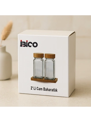 Bambu Kapaklı Cam Baharatlık