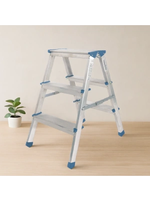 Çift Basamaklı 3+3 Alüminyum Merdiven 69 cm