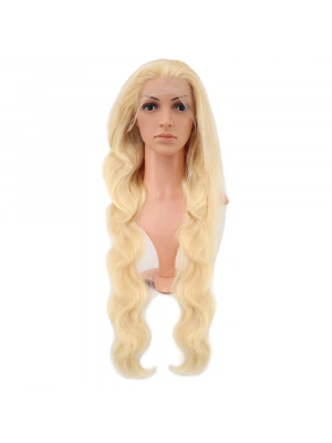 Gerçek Front Lace Dalgalı Platin Tül Peruk - 85-90cm