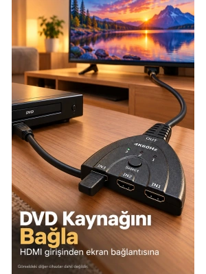 HDMI Switch 2.0 ve 3D Format Destekli